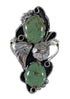 Authentic Sterling Silver Turquoise Flower Ring Size 4-3/4 RX60183